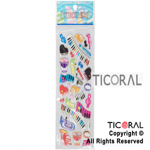 STICKER INSTRUMENTOS MUSICALES HS3535-6 x 12